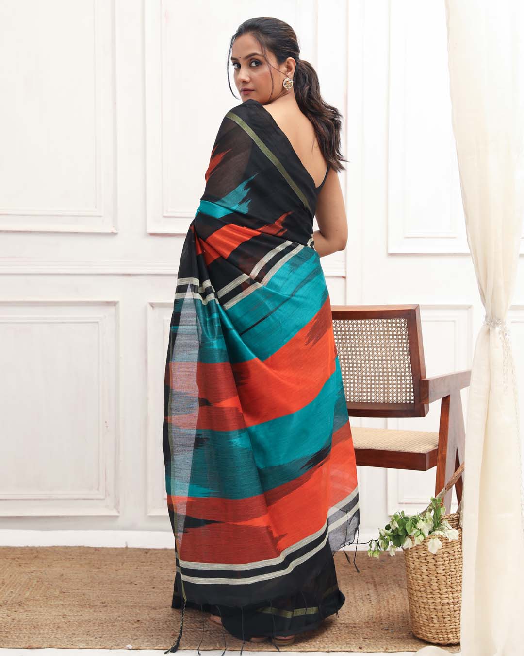 RAINBOW RADIANCE (BENGAL HANDLOOM COTTON BLEND SAREE)