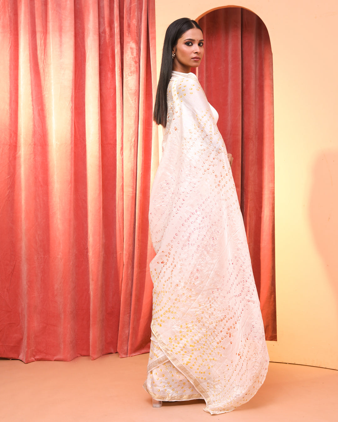 CRYSTAL BANDHANI CHARM (BANDHANI POLY CREPE SAREE)