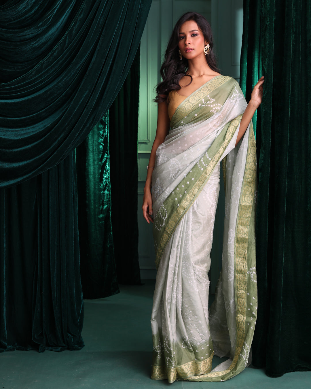 PRISHA (BANDHANI POLY SILK SAREE)