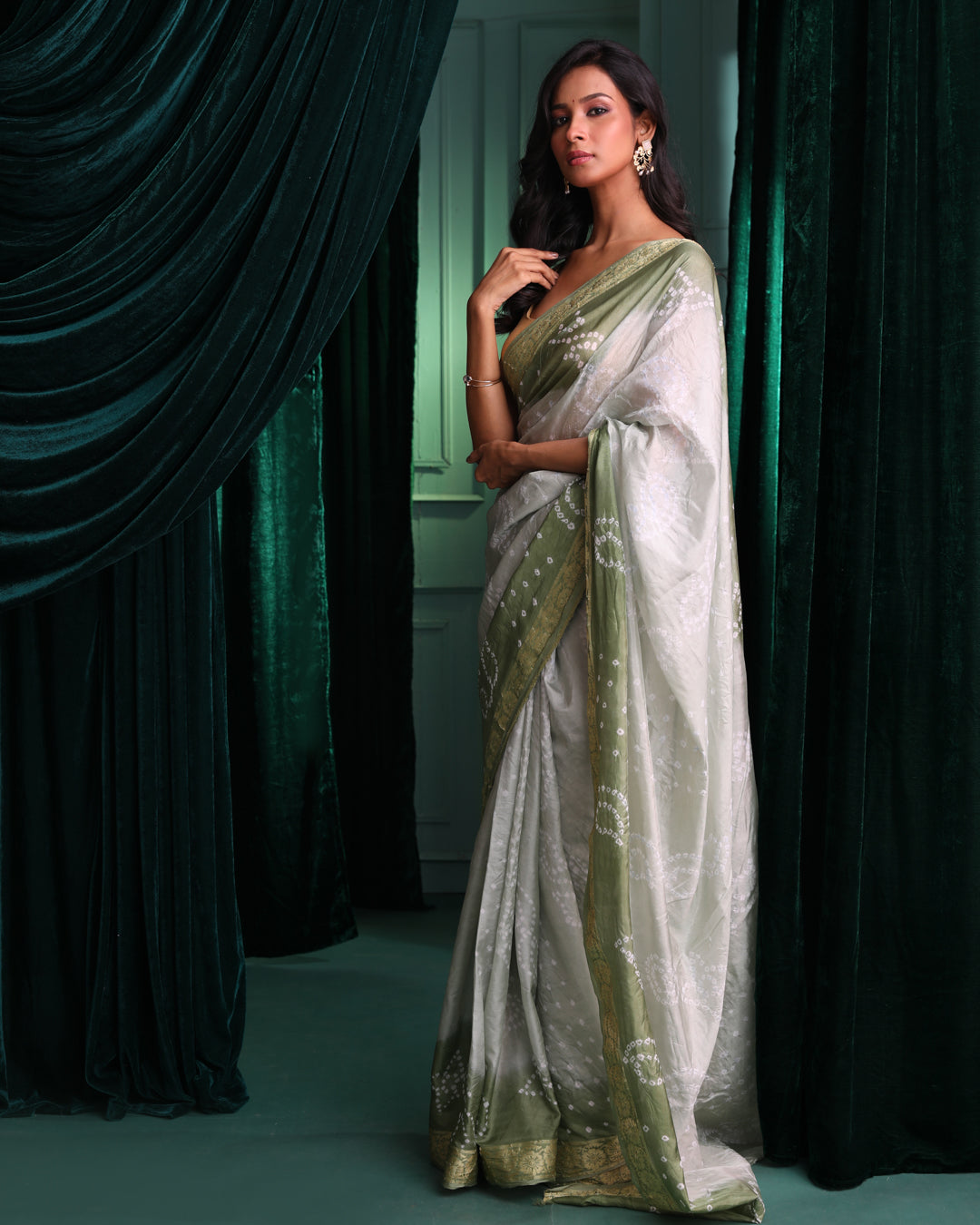 PRISHA (BANDHANI POLY SILK SAREE)