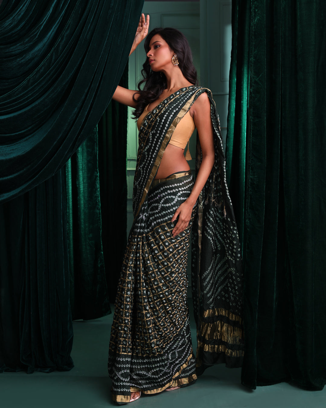 JADE HARMONY (BANDHANI POLY SILK SAREE)