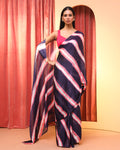 BRAVEHEART NAVY BLUE (LEHERIYA SAREE)
