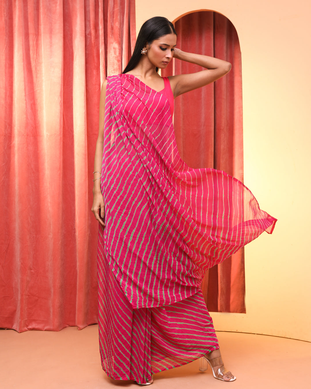 PINK HORIZON LEHERIYA (LEHERIYA SAREE)