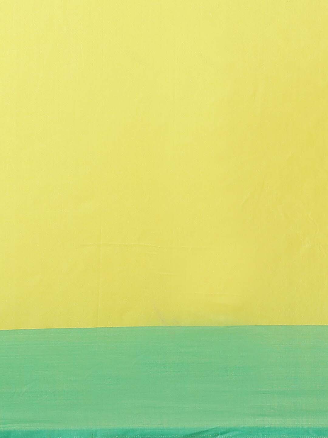 Indethnic Banarasi Lemon Woven Design Party Wear Saree - Saree Detail View