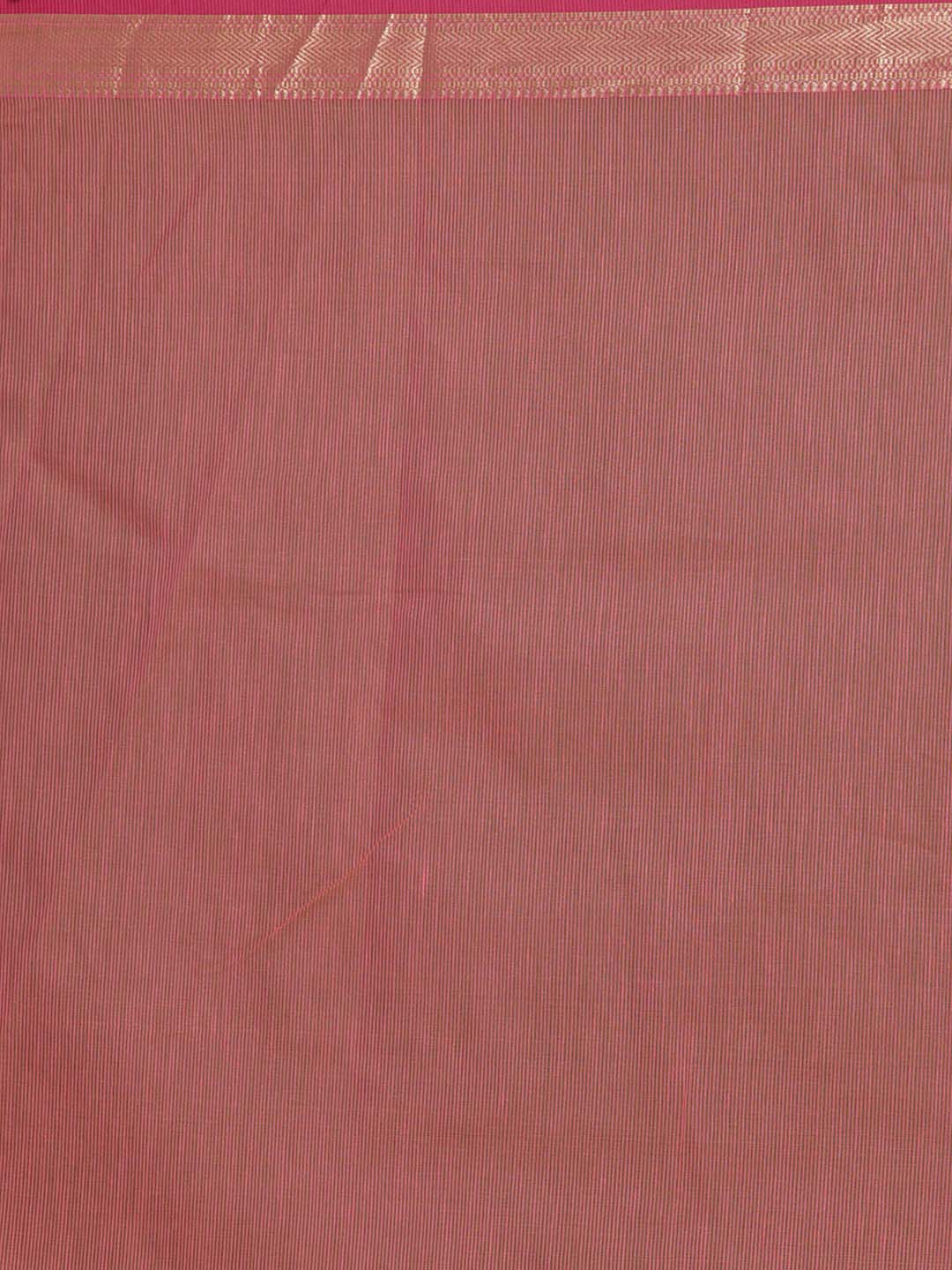 Indethnic Banarasi Coral Solid Daily Wear Saree - Saree Detail View