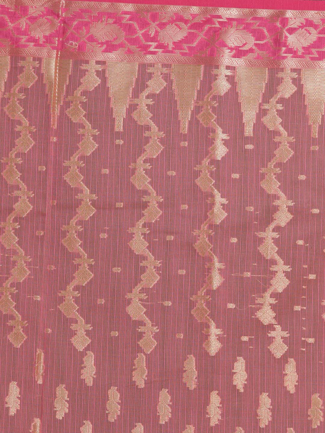 Indethnic Banarasi Pink Woven Design Daily Wear Saree - Saree Detail View