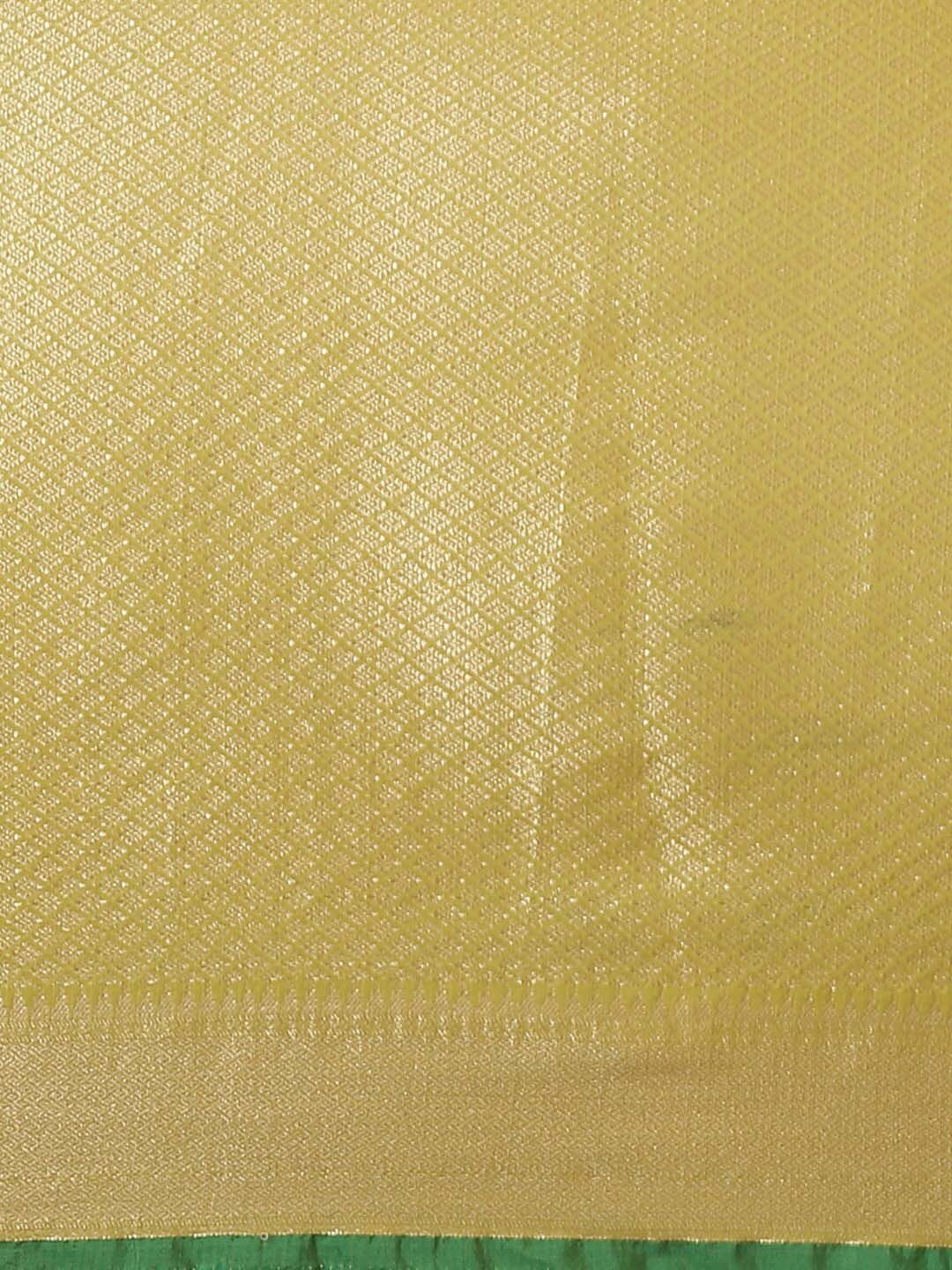 Indethnic Banarasi Green Woven Design Daily Wear Saree - Saree Detail View