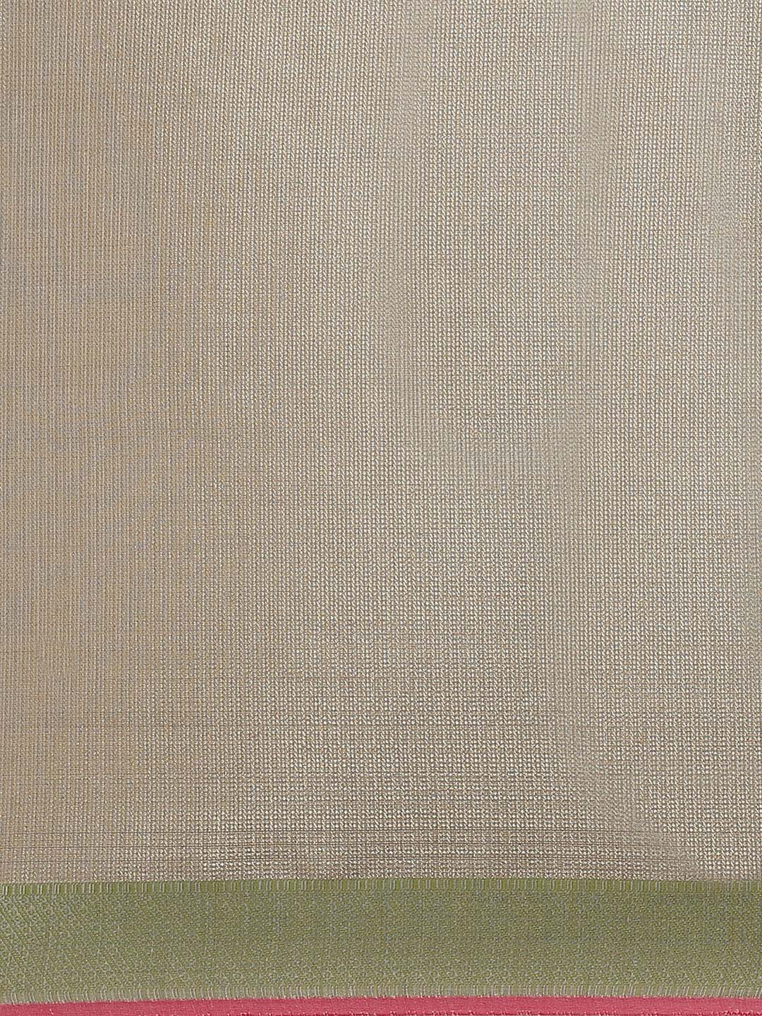 Indethnic Banarasi Grey Woven Design Party Wear Saree - Saree Detail View