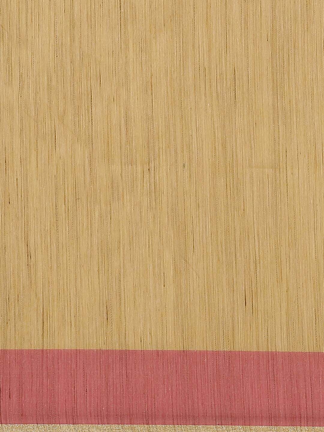 Indethnic Banarasi Peach Woven Design Daily Wear Saree - Saree Detail View