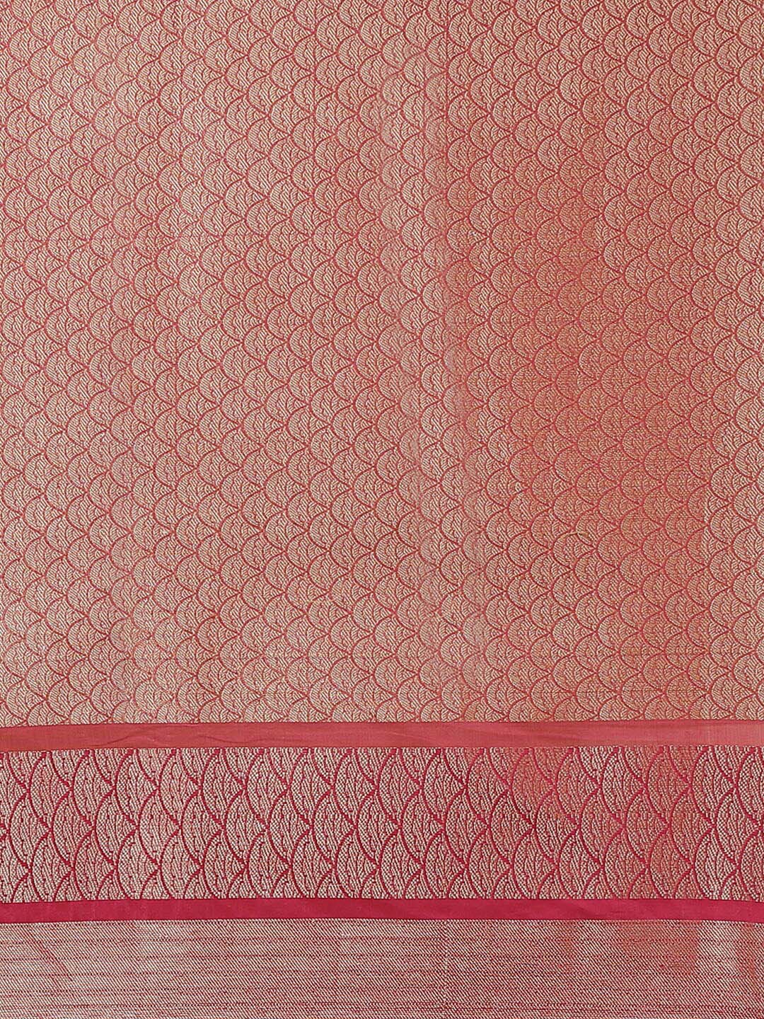 Indethnic Banarasi Pink Woven Design Daily Wear Saree - Saree Detail View