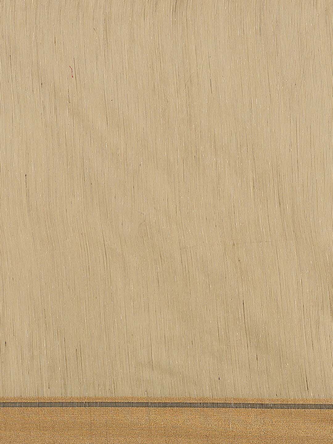 Indethnic Banarasi Yellow Solid Work Wear Saree - Saree Detail View