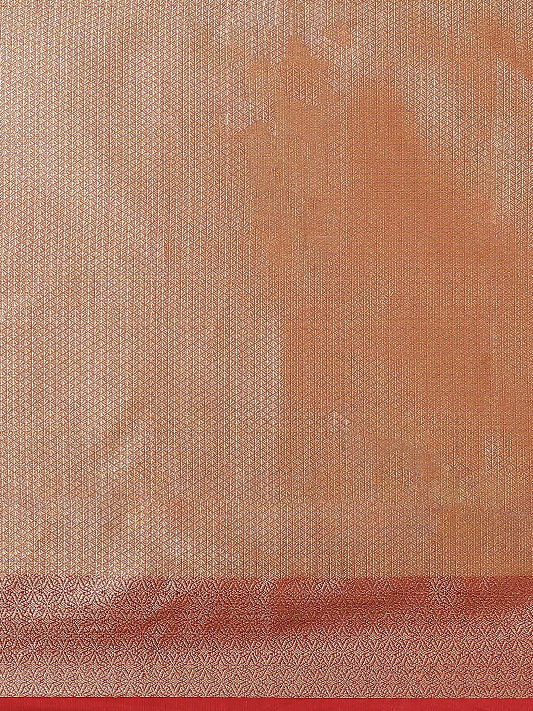 Indethnic Banarasi Yellow Woven Design Daily Wear Saree - Saree Detail View