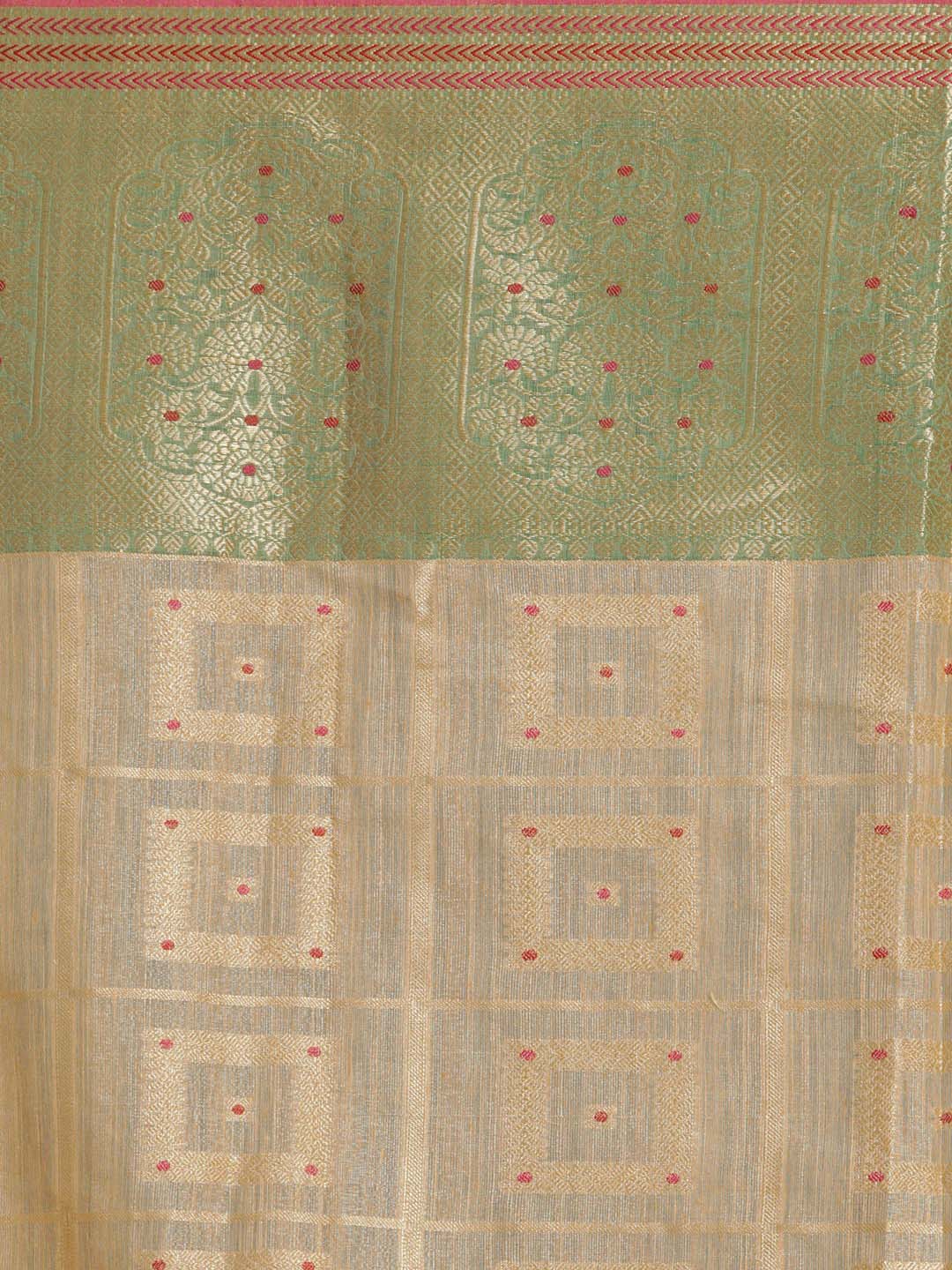 Indethnic Banarasi Beige Woven Design Festive Wear Saree - Saree Detail View