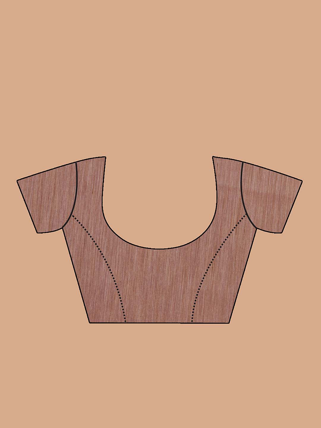 Indethnic Banarasi Rust Solid Daily Wear Saree - Blouse Piece View