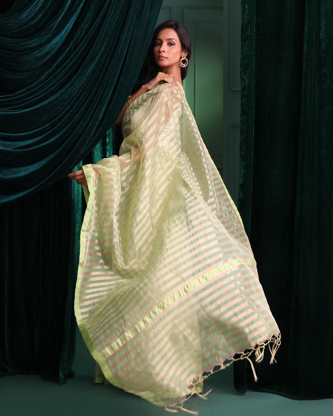 EMERALD GLOW (BANARASI ART SILK SAREE)