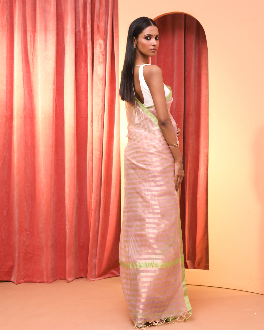 BLUSH RADIANCE (BANARASI ART SILK SAREE)