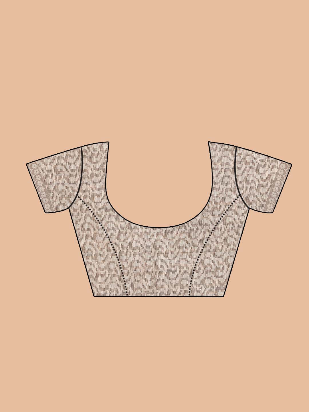 Indethnic Banarasi Tan Woven Design Work Wear Saree - Blouse Piece View