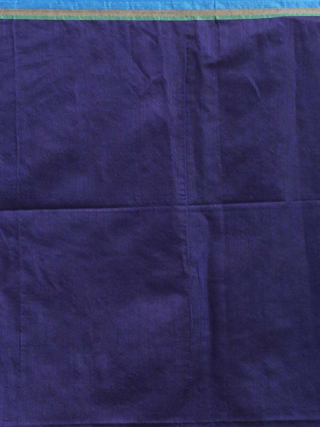 Indethnic Maroon and Green Solid Colour Blocked Saree with Tassles - Saree Detail View