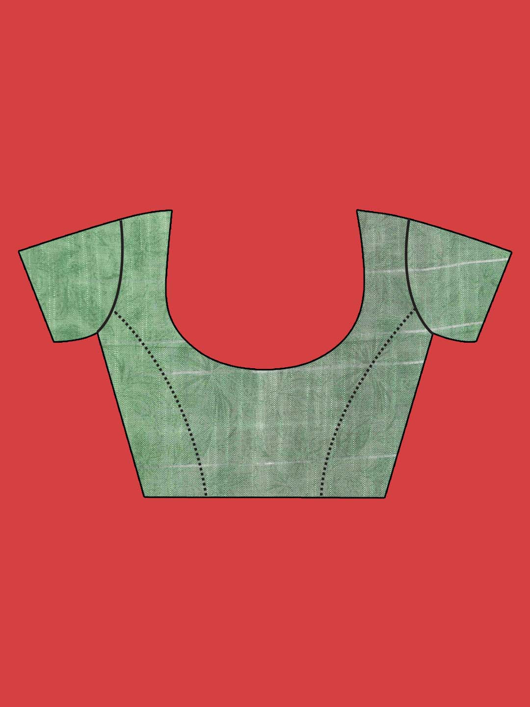 Indethnic Blue Liva Printed Saree - Blouse Piece View