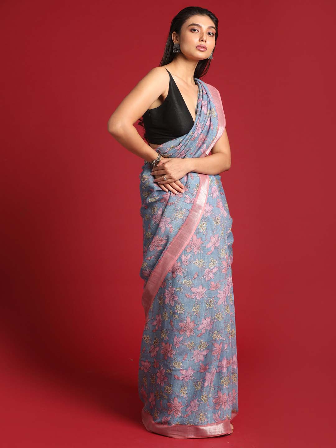 SILVER MOONLIGHT (BHAGALPURI LIVA SAREE)