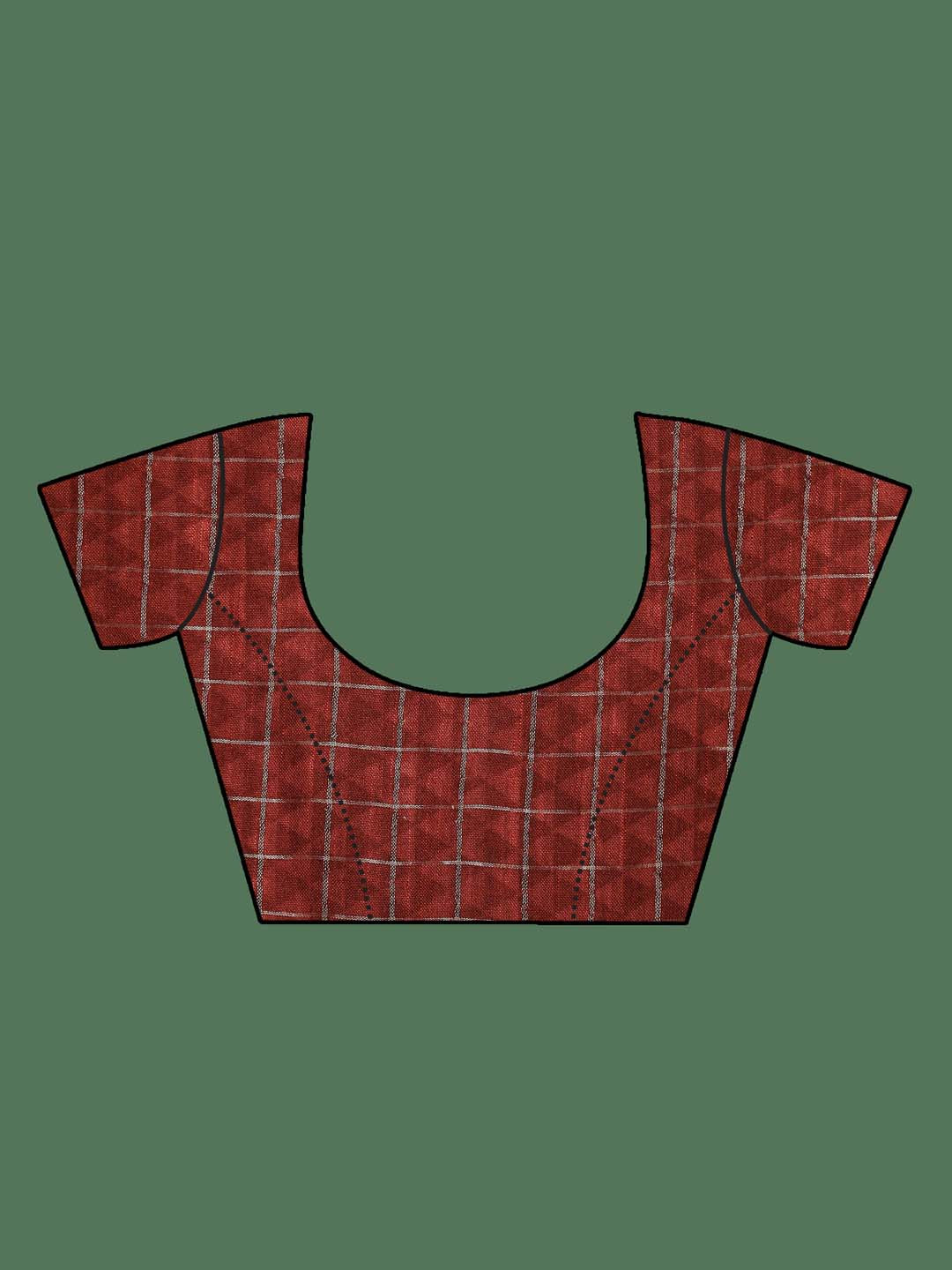 Indethnic Grey Liva Printed Saree - Blouse Piece View