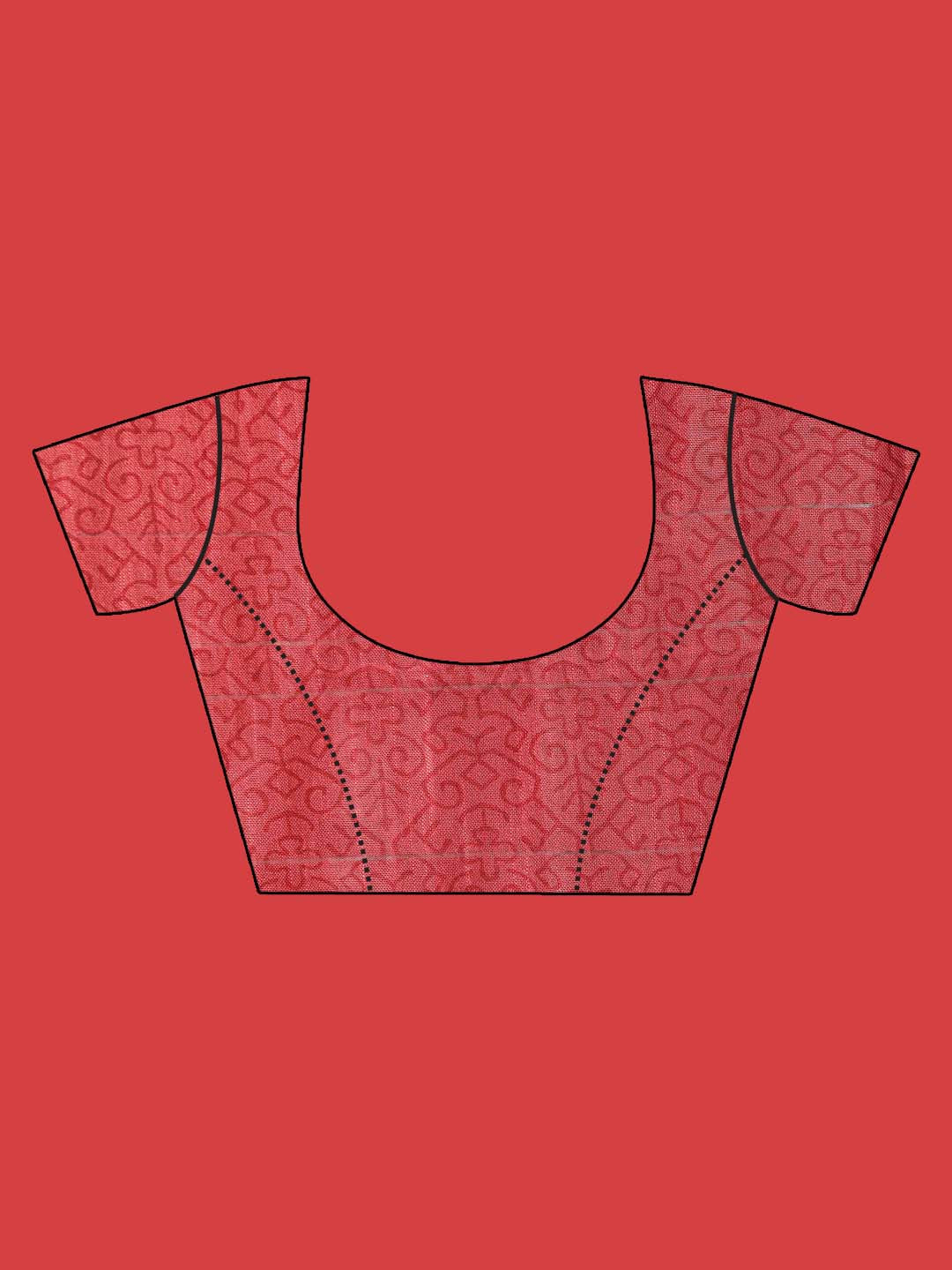 Indethnic Grey Liva Printed Saree - Blouse Piece View