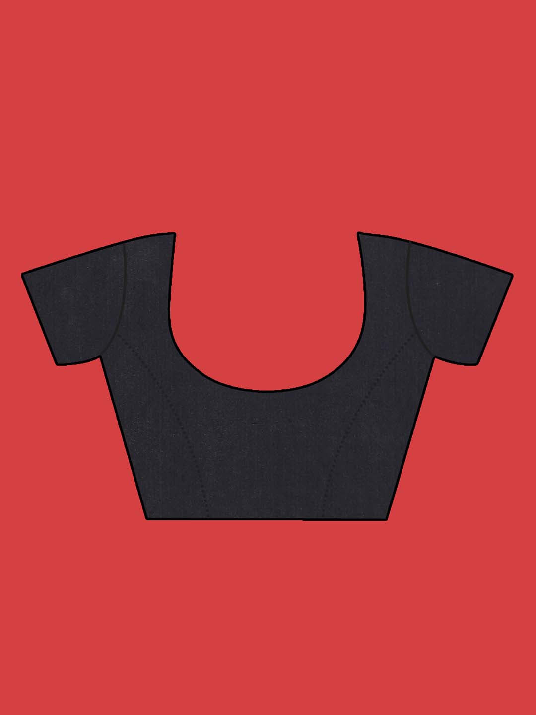 Indethnic Green Pochampally Kora Silk by Cotton Saree - Blouse Piece View