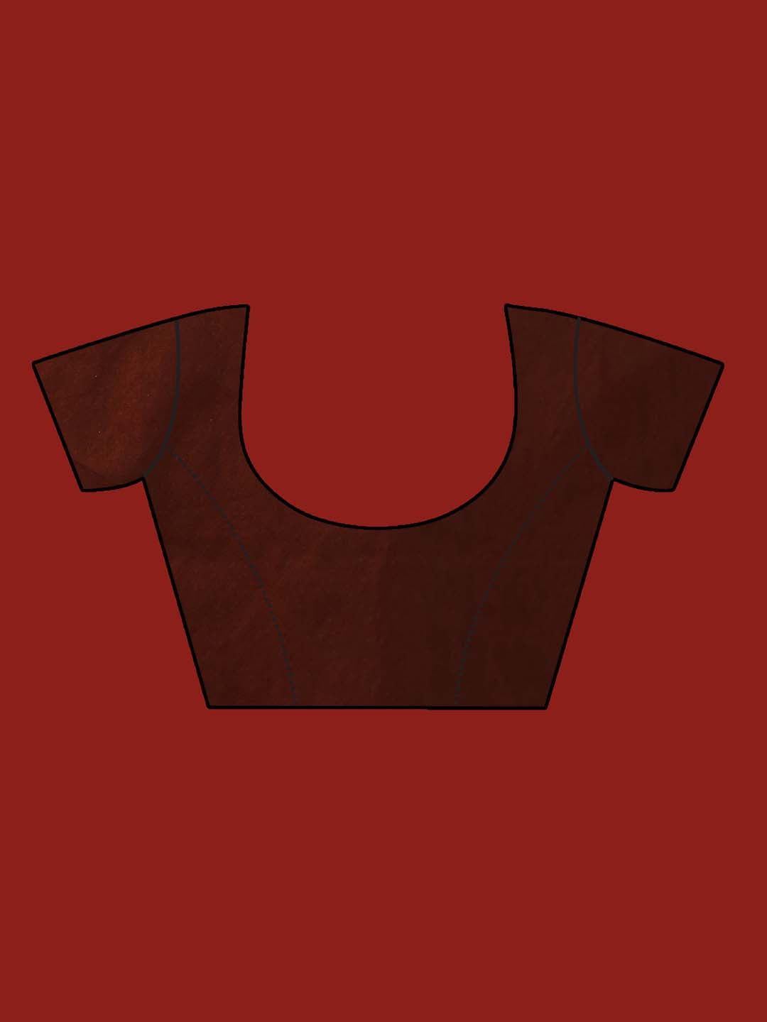 Indethnic Orange Pochampally Kora Silk by Cotton Saree - Blouse Piece View