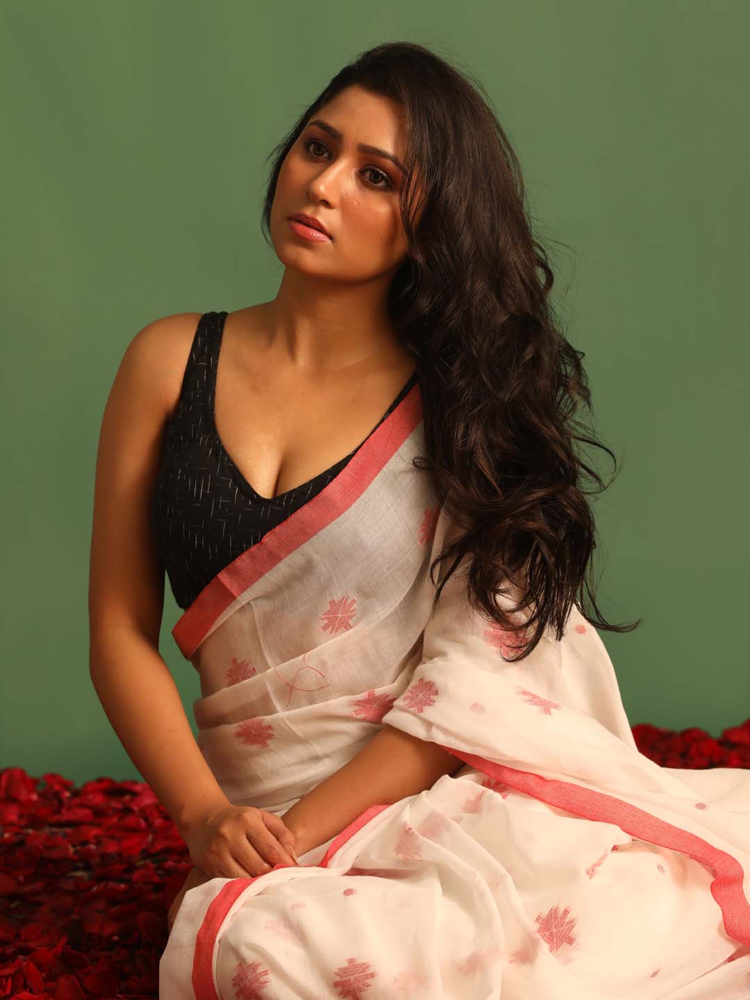 Indethnic Red Woven Design Daily Wear - View 3