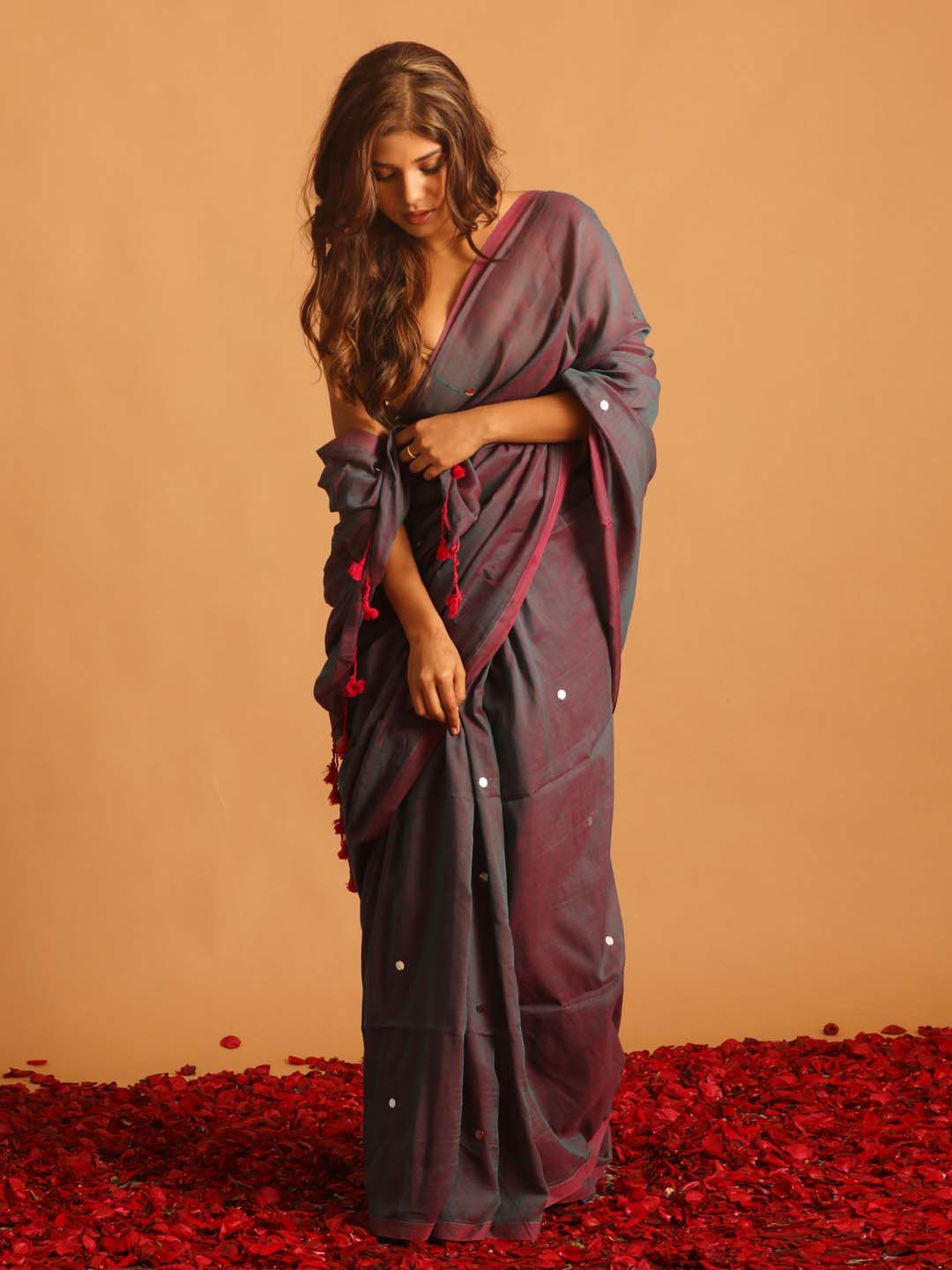 Indethnic Purple Solid Daily Wear - View 2