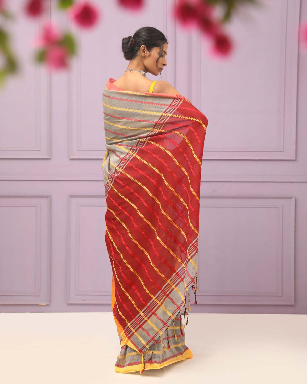 SILVER MIST (HANDLOOM 100% PURE COTTON SAREE)