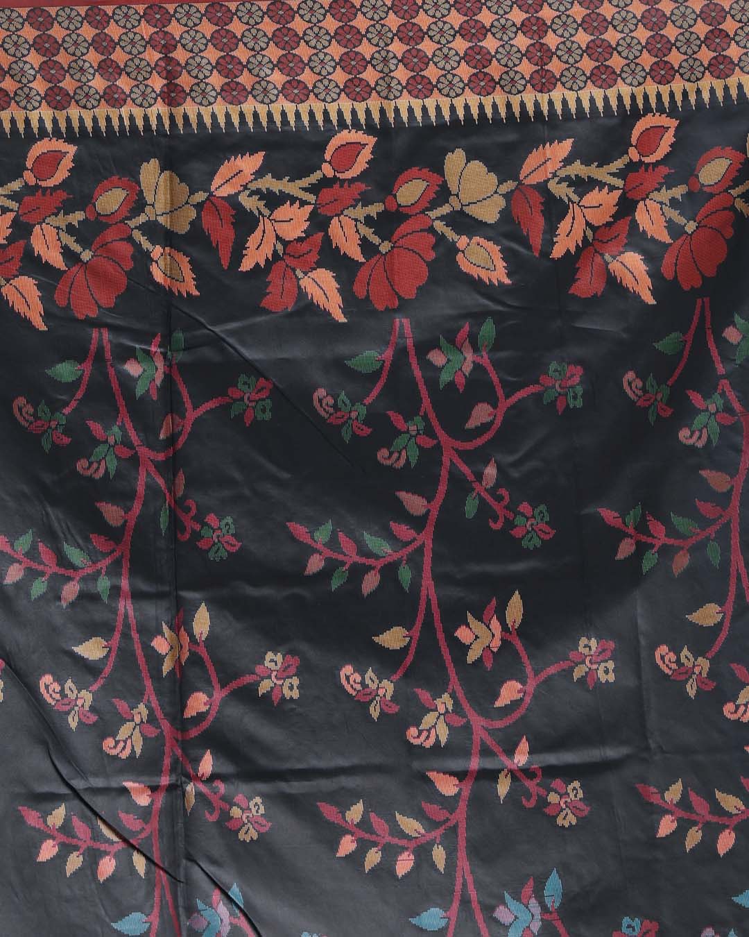 MIDNIGHT ELEGANCE (HANDLOOM ART SILK SAREE)