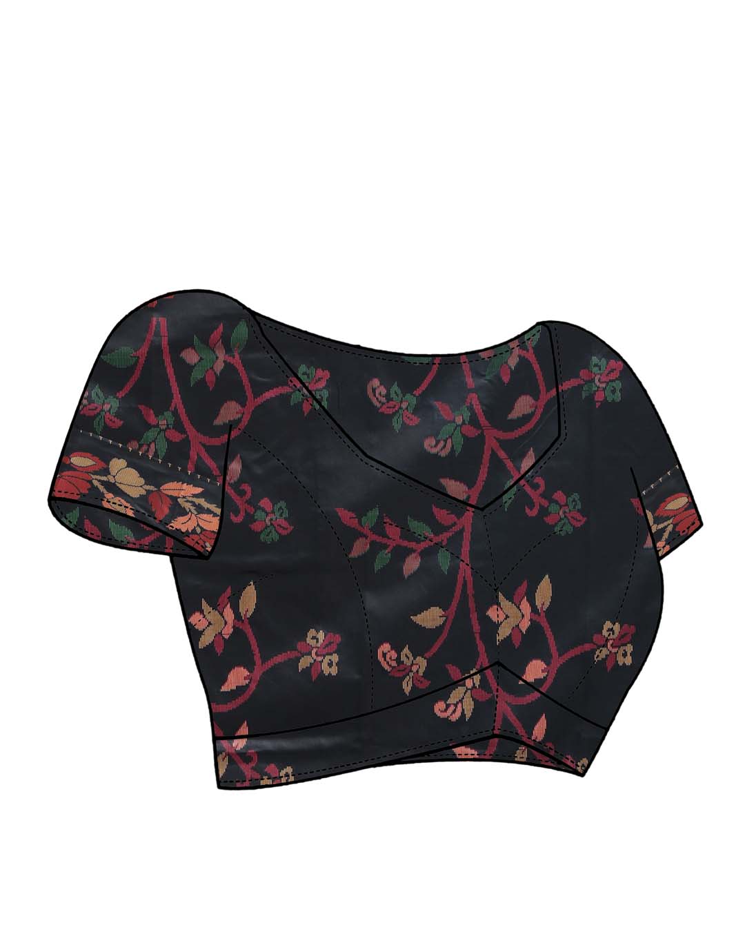 MIDNIGHT ELEGANCE (HANDLOOM ART SILK SAREE)