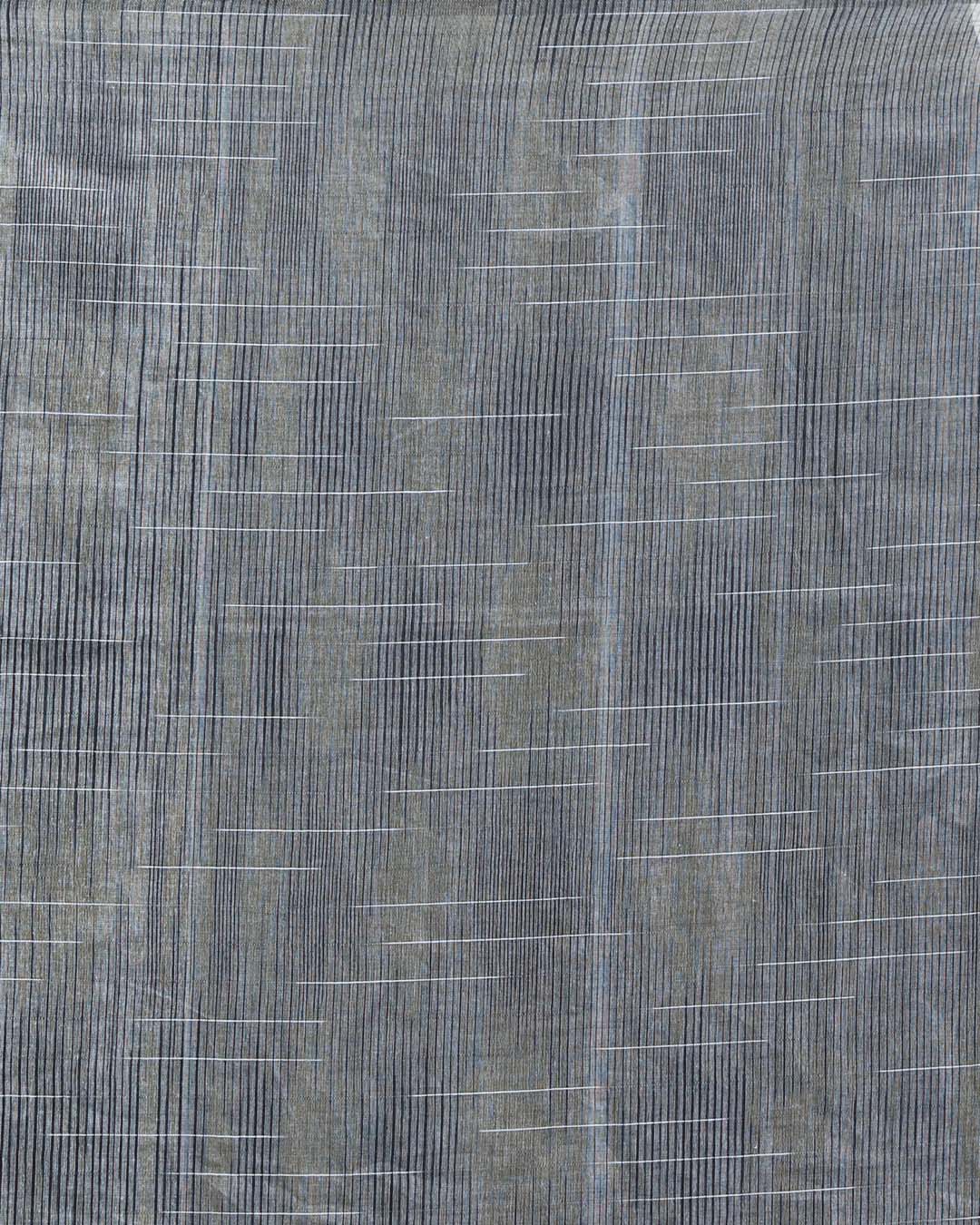 ONYX CHIC (BENGAL HANDLOOM COTTON BLEND SAREE)