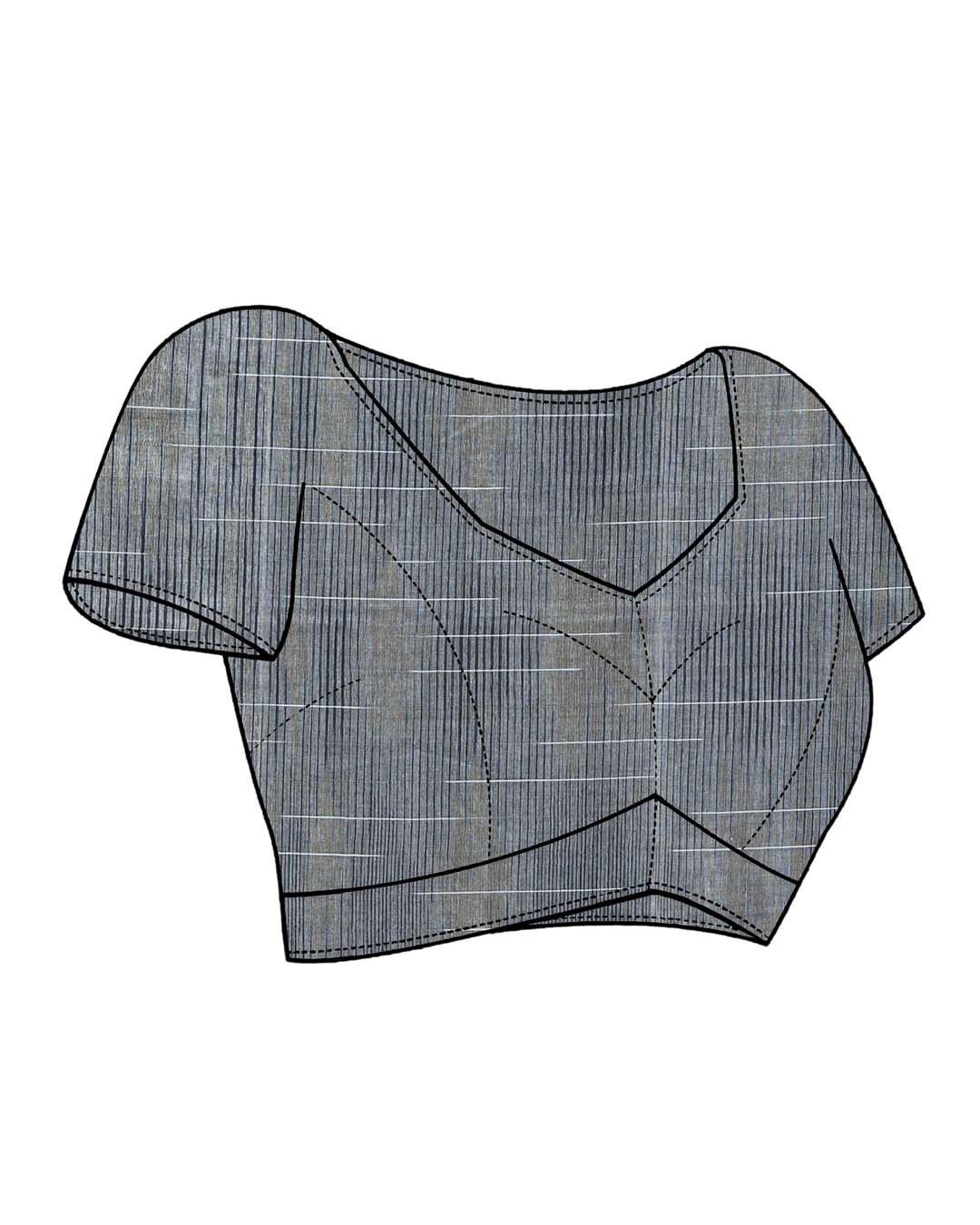 ONYX CHIC (BENGAL HANDLOOM COTTON BLEND SAREE)