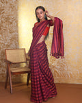 FUCHSIA GRACE (HANDLOOM 100% PURE COTTON SAREE)