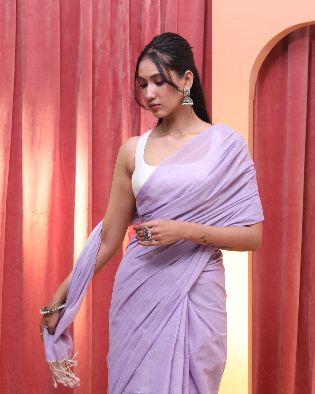 REGAL AMETHYST (HANDLOOM 100% PURE COTTON SAREE)