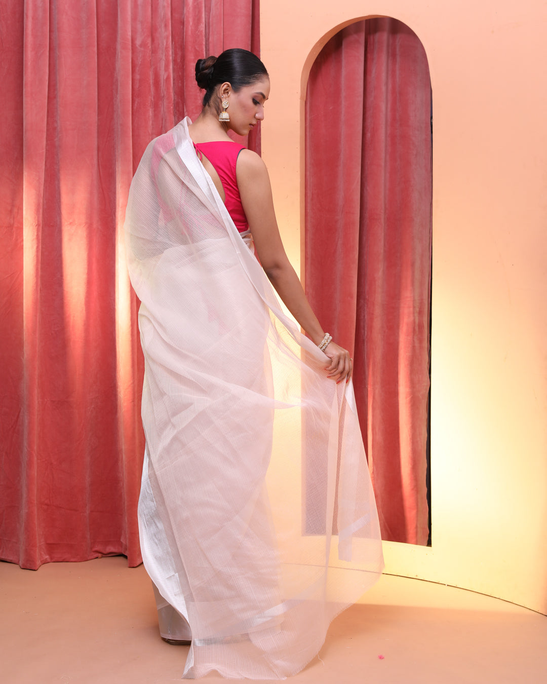 BEIGE SERENITY (BANARASI POLYCOTTON SAREE)