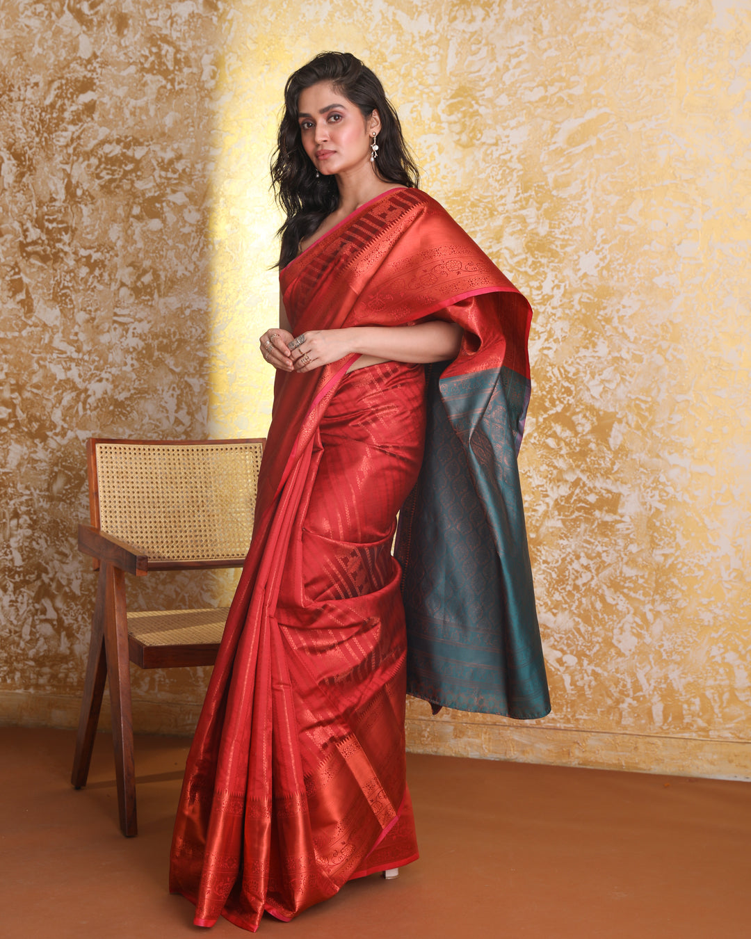 SCARLET LEGACY (KANJEEVARAM ART SILK SAREE)