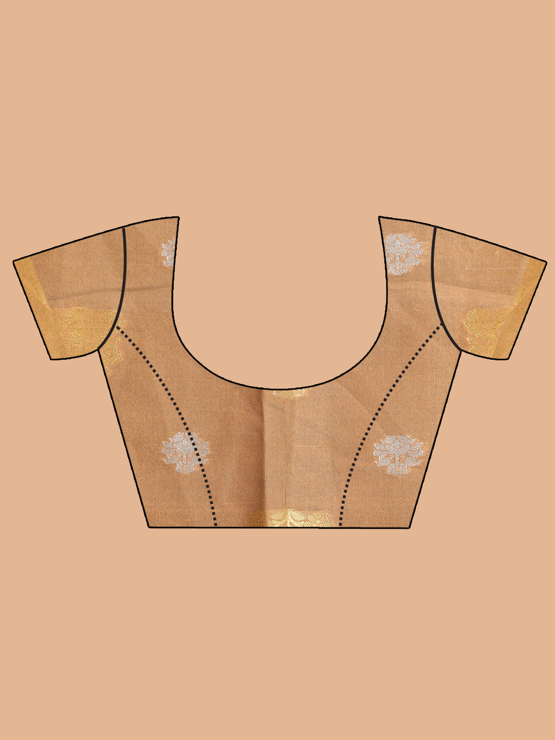 Indethnic Green Woven Design Saree - Blouse Piece View