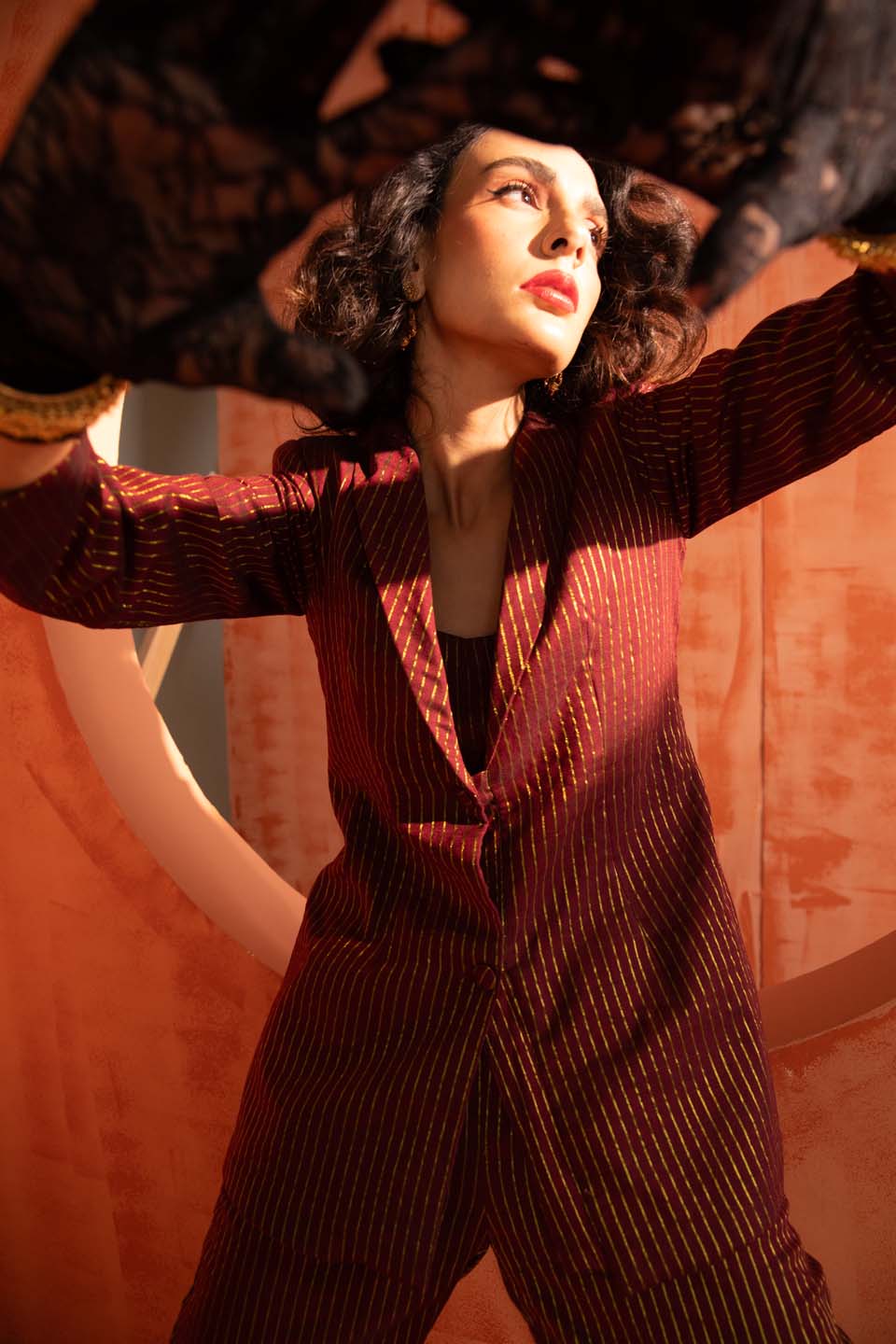 Ruby Glimmer(  3 PCS PANT SUIT CO-ORD SET)