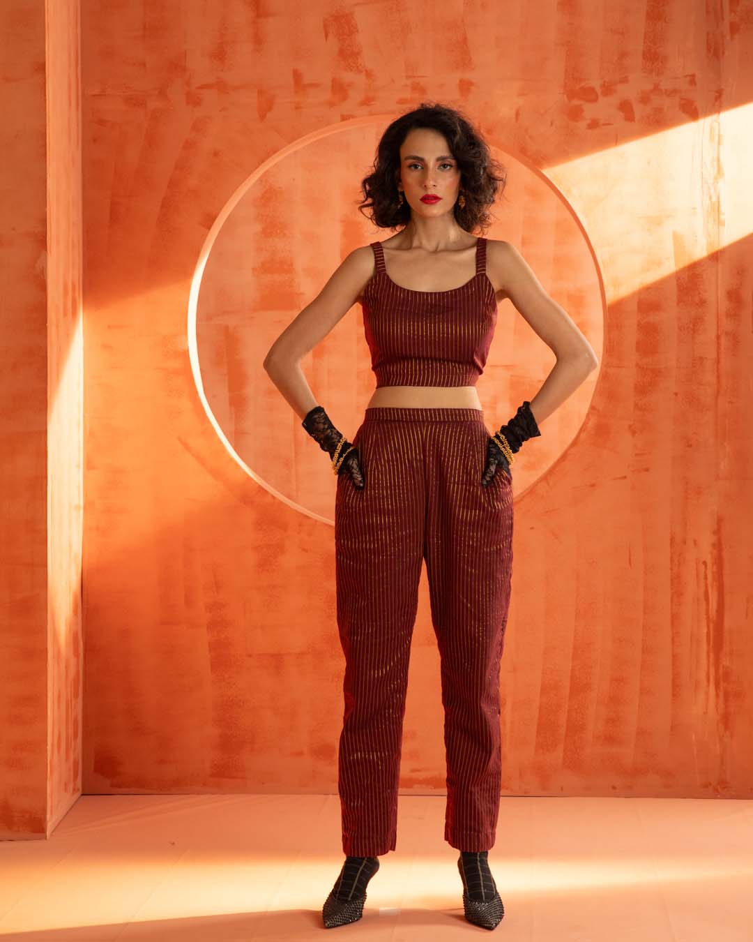 Ruby Glimmer(  3 PCS PANT SUIT CO-ORD SET)