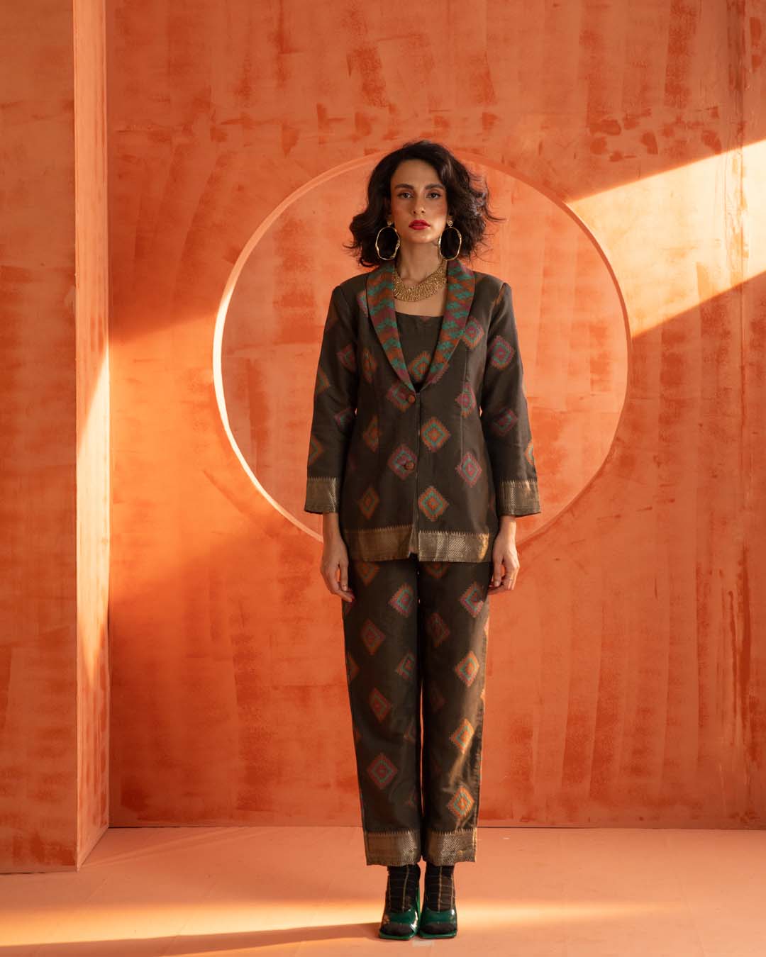 Shadow Spark(  3 PCS PANT SUIT CO-ORD SET)