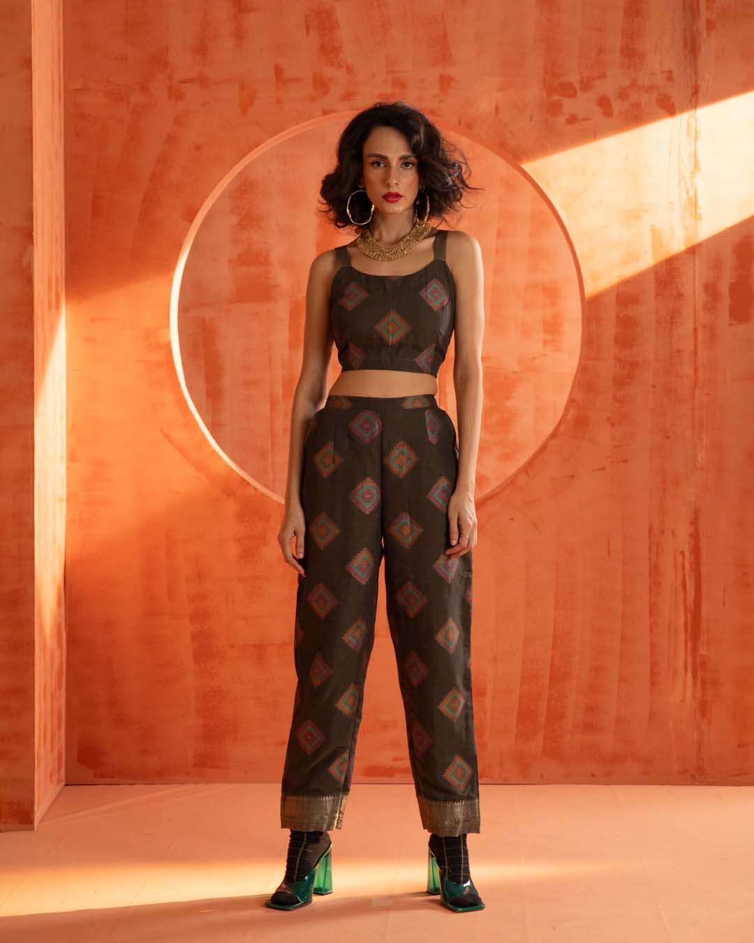 Shadow Spark(  3 PCS PANT SUIT CO-ORD SET)