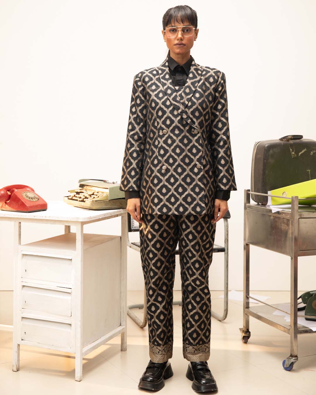 Golden Phoenix(  3 PCS PANT SUIT CO-ORD SET)