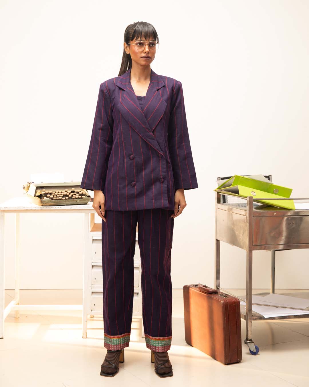 Amethyst Shield(  3 PCS PANT SUIT CO-ORD SET)