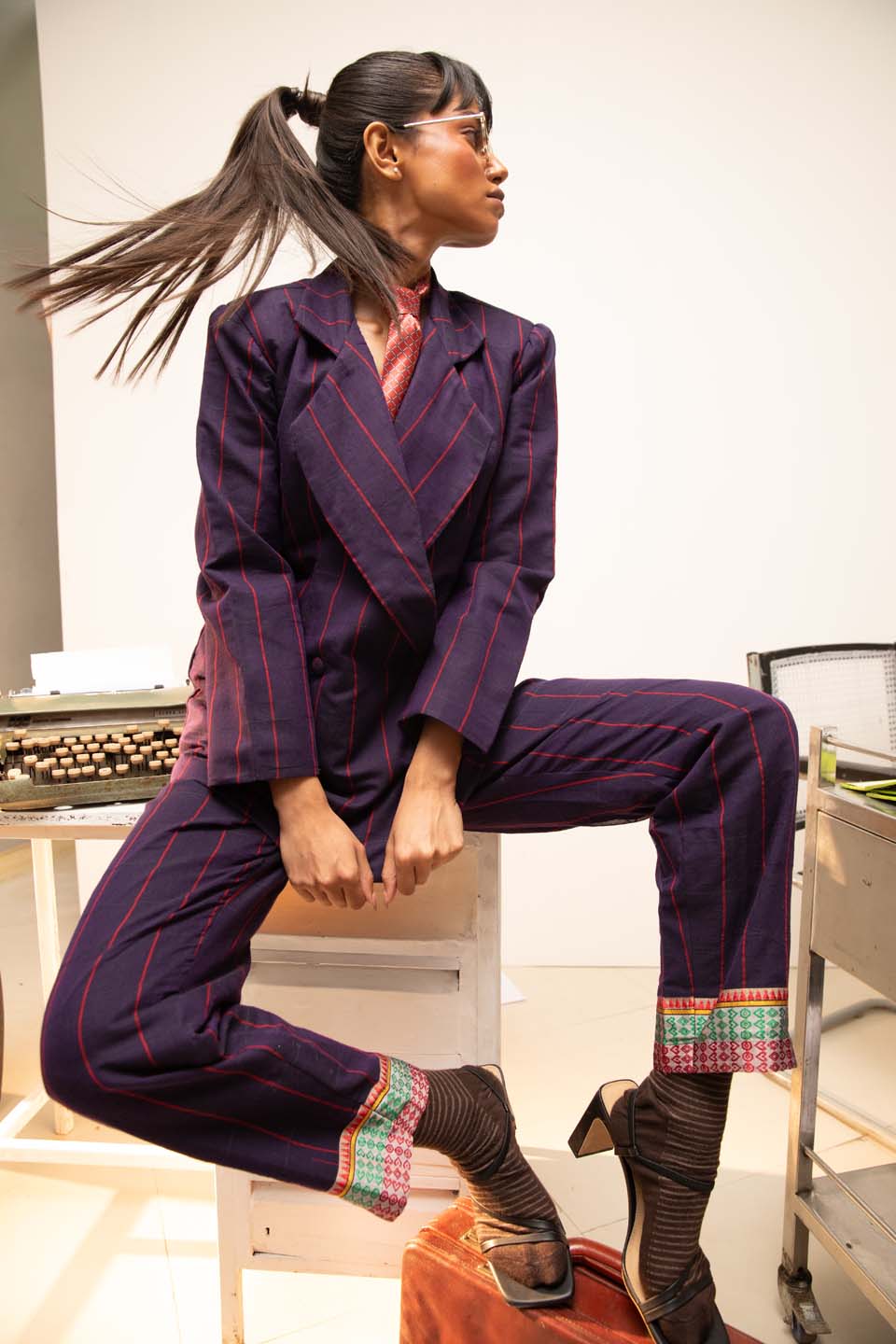 Amethyst Shield(  3 PCS PANT SUIT CO-ORD SET)