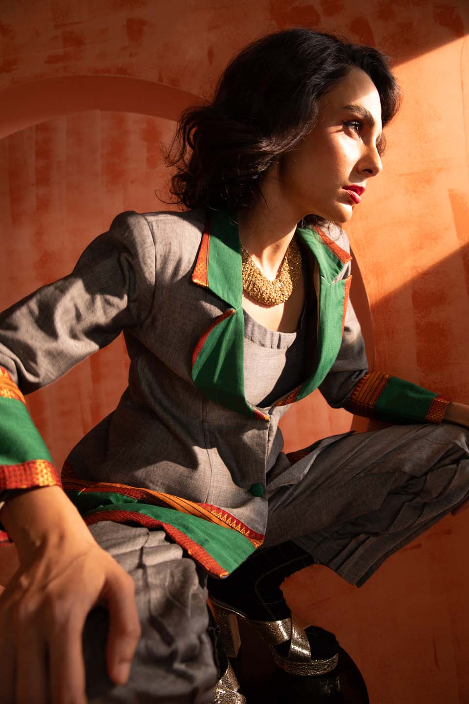 Obsidian Edge(  3 PCS PANT SUIT CO-ORD SET)