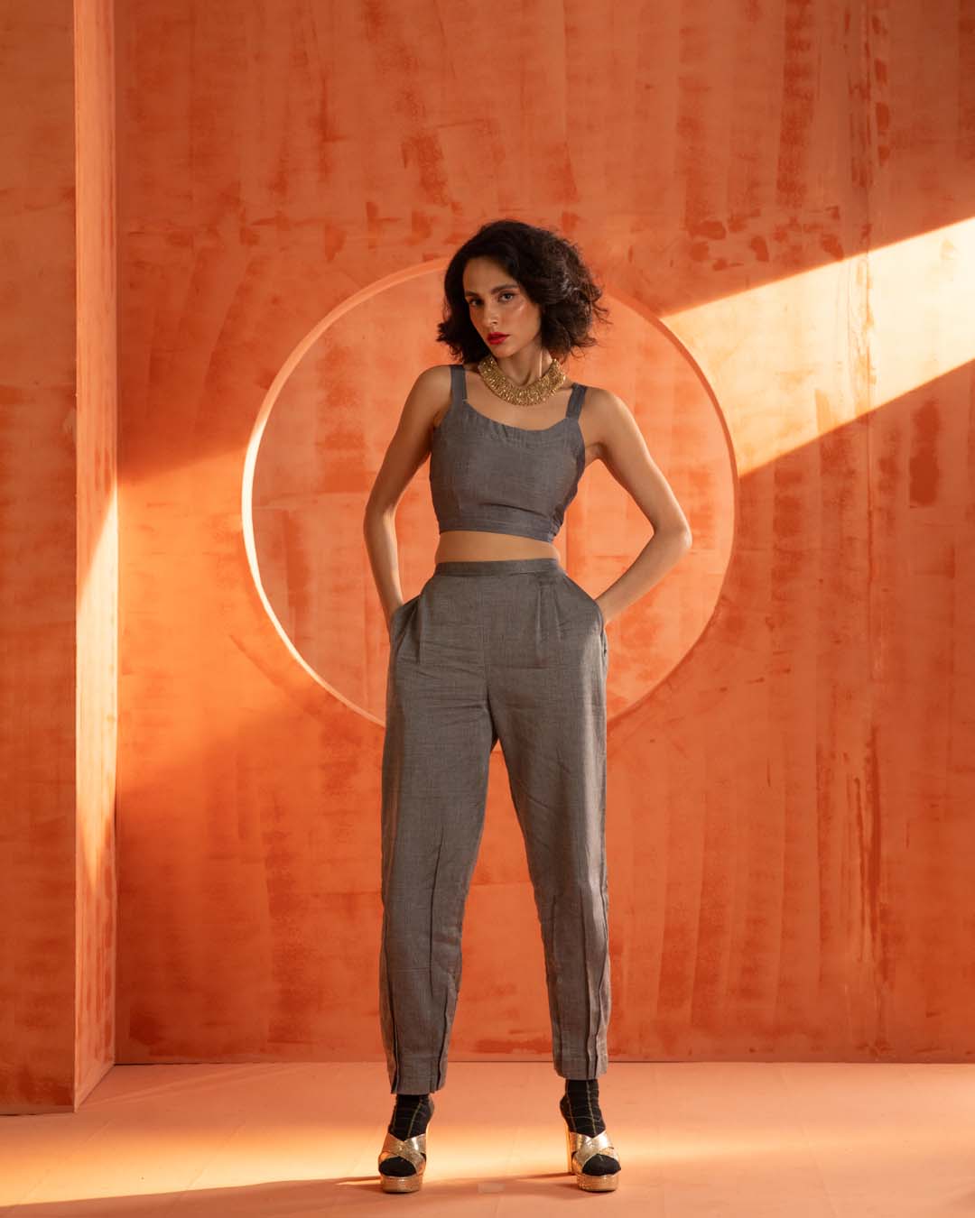 Obsidian Edge(  3 PCS PANT SUIT CO-ORD SET)