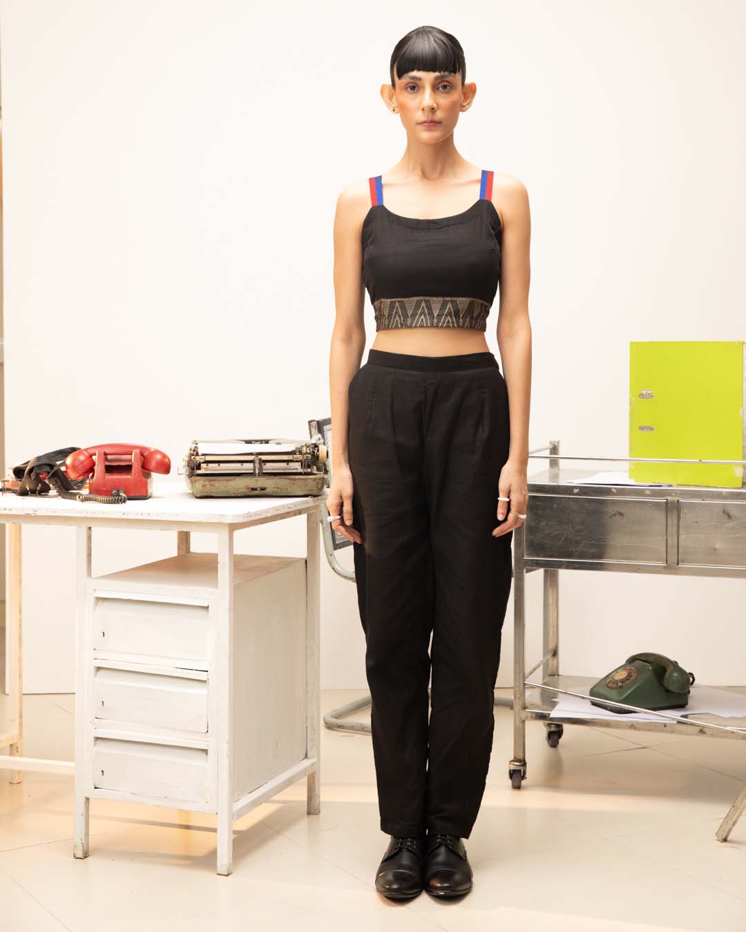 Ebony Sword(  3 PCS PANT SUIT CO-ORD SET)